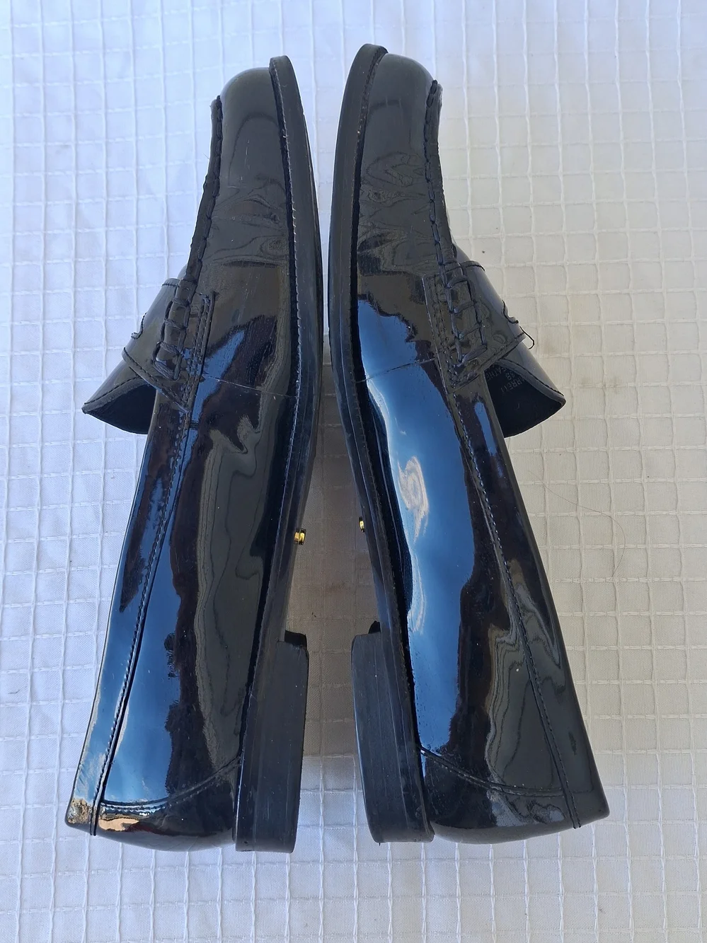 Ralph Lauren Women's Black Patent Leather Penny Loafers Sz 8 B